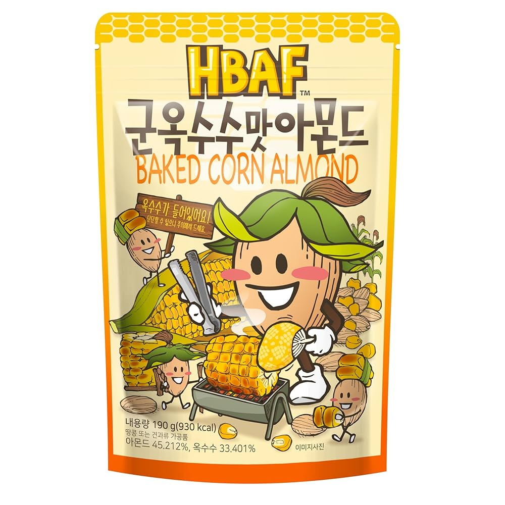 Hbaf baked corn almonds