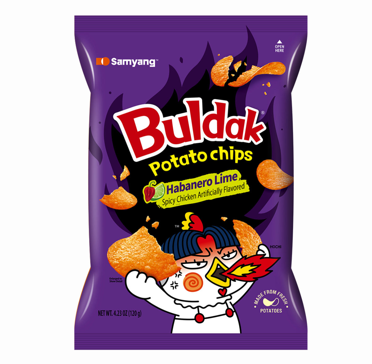 Buldak potato chips habanero lime 120g