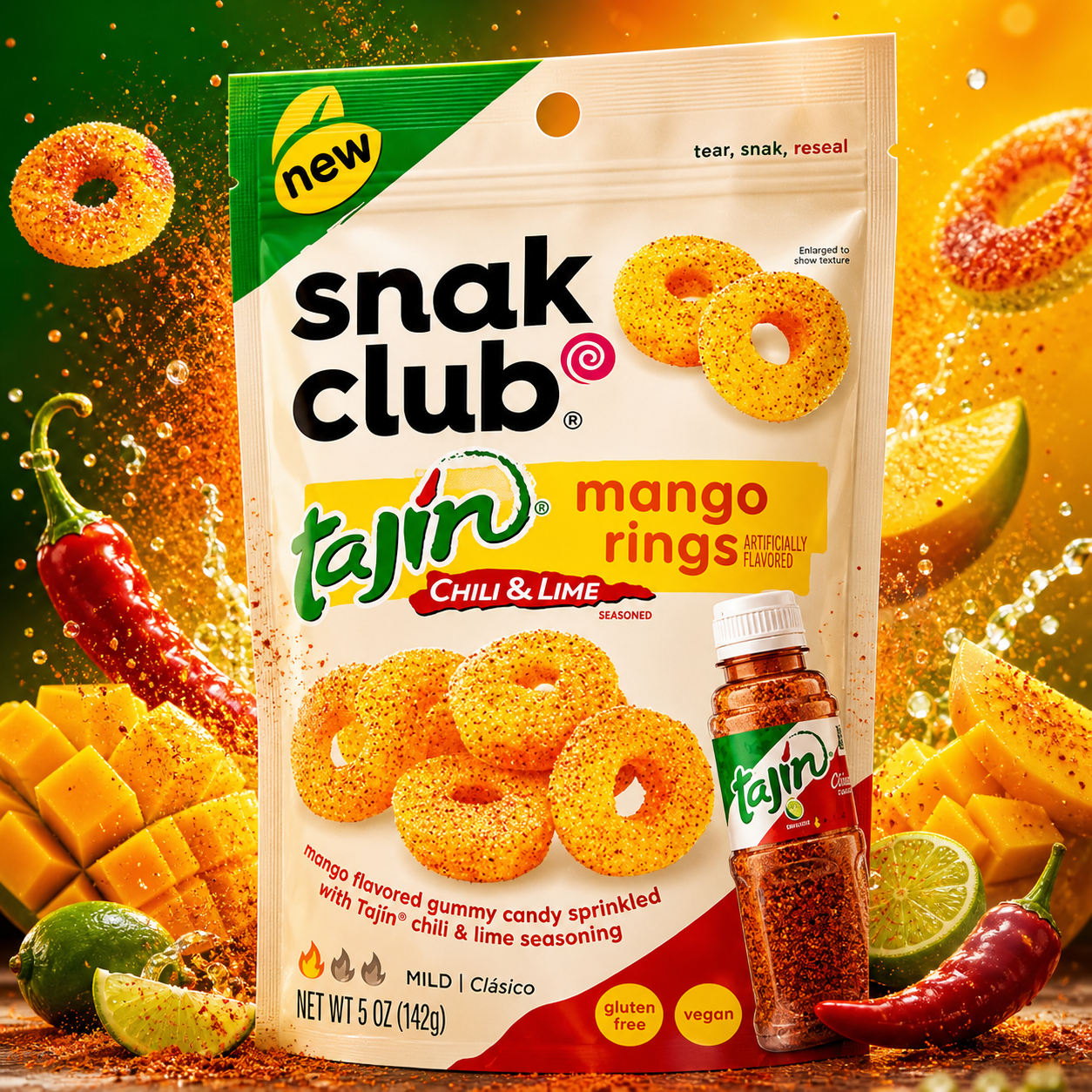 Snak Club Tajin Mango Rings
