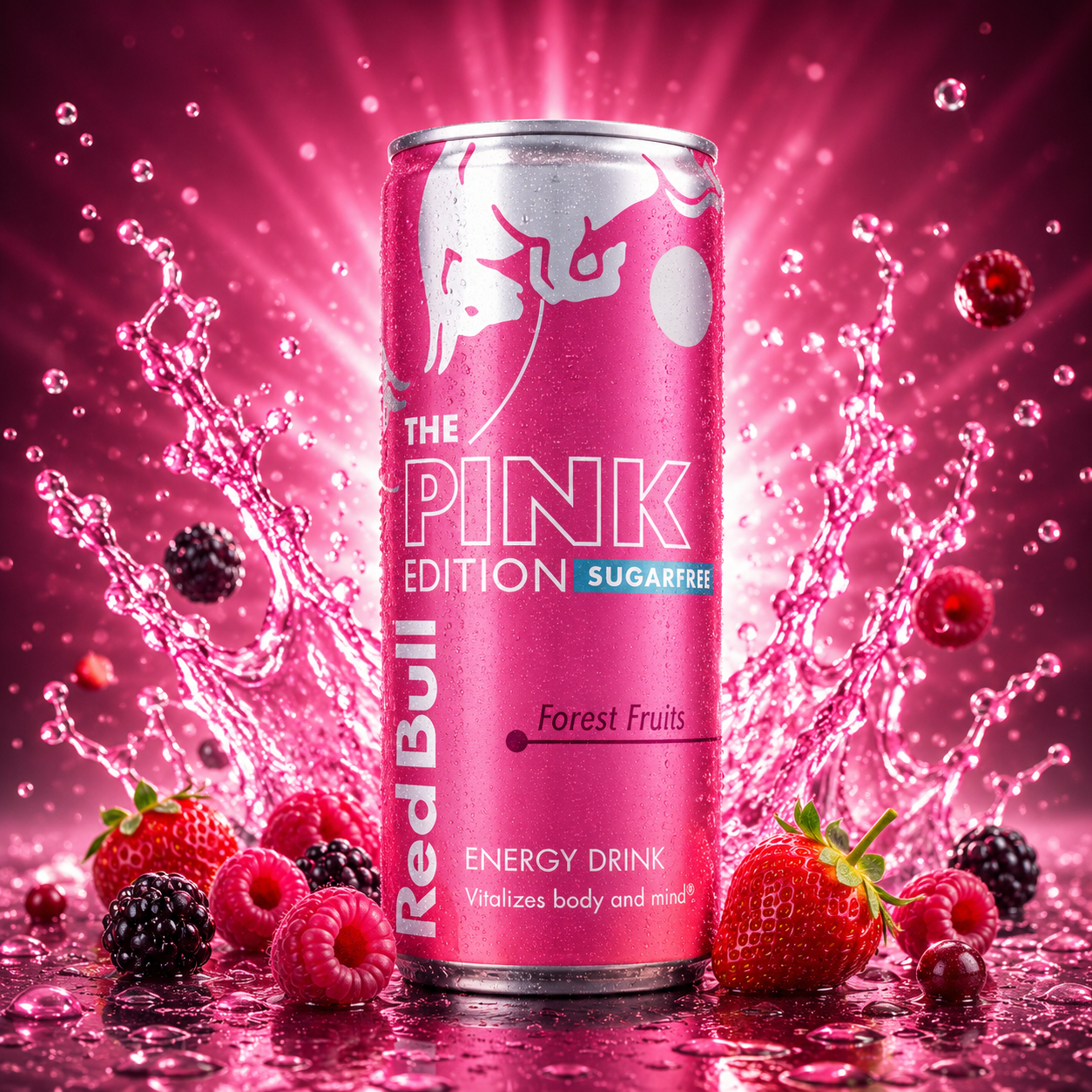 Redbull forest fruits pink