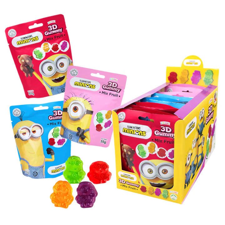 Minions 3D Gummy Mixed Fruits Flavor