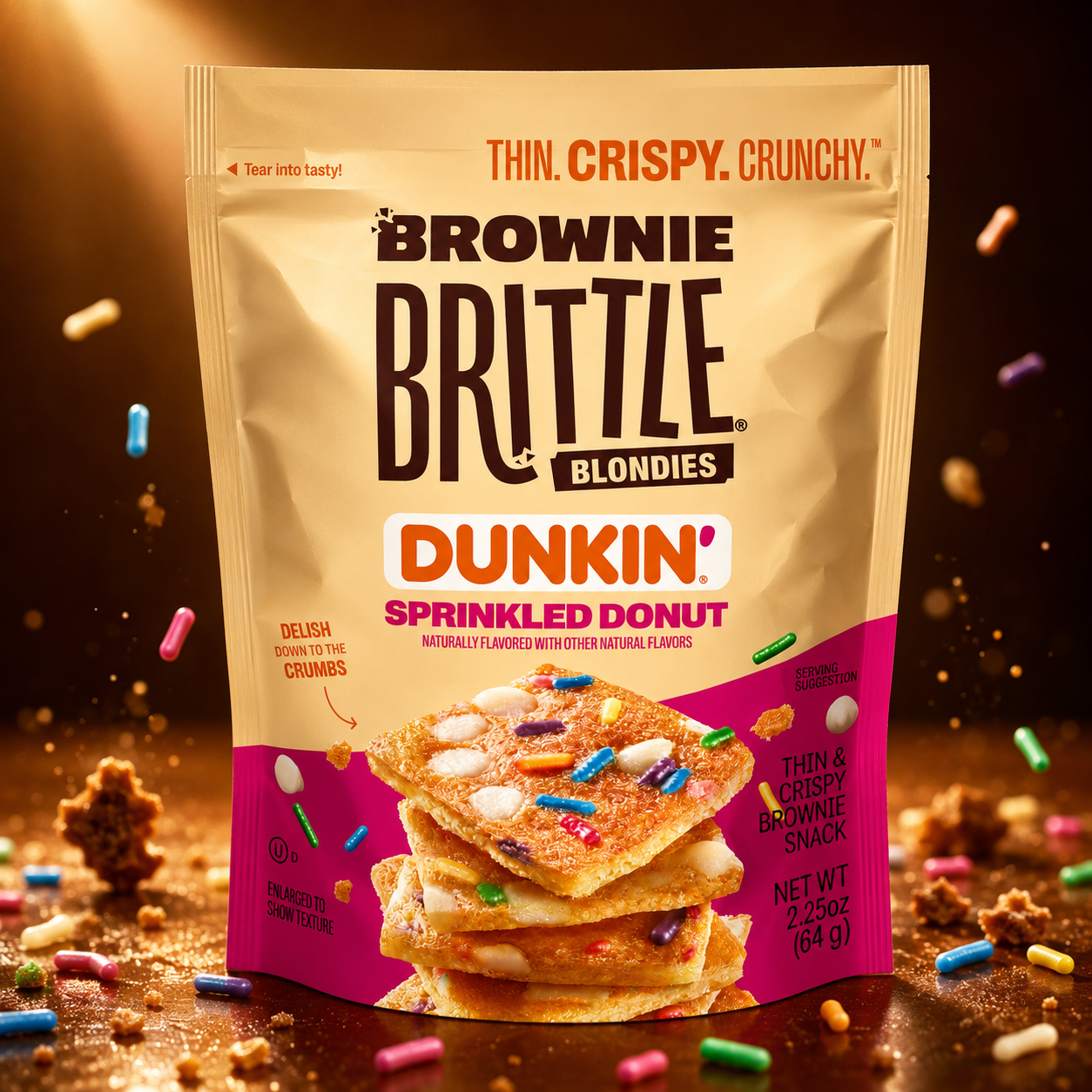 Brownie Brittle Dunkin Sprinkled Donut