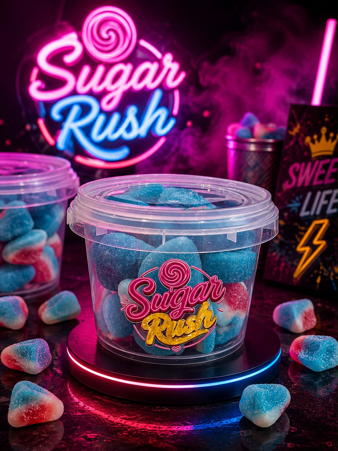 Blue & Triple Heart candy (Sweet & Sour)