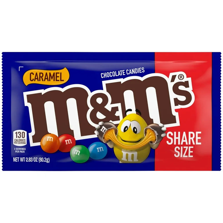 m&ms caramel share size