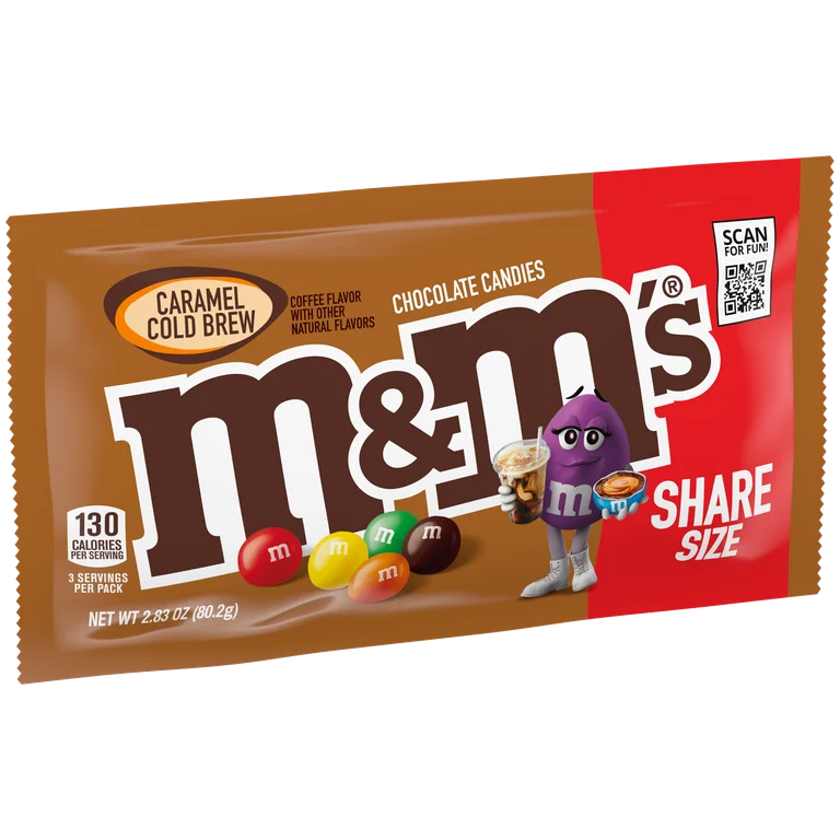 m&m's caramel cold brew share size