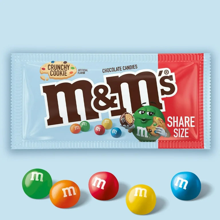 m&m's cookies share size