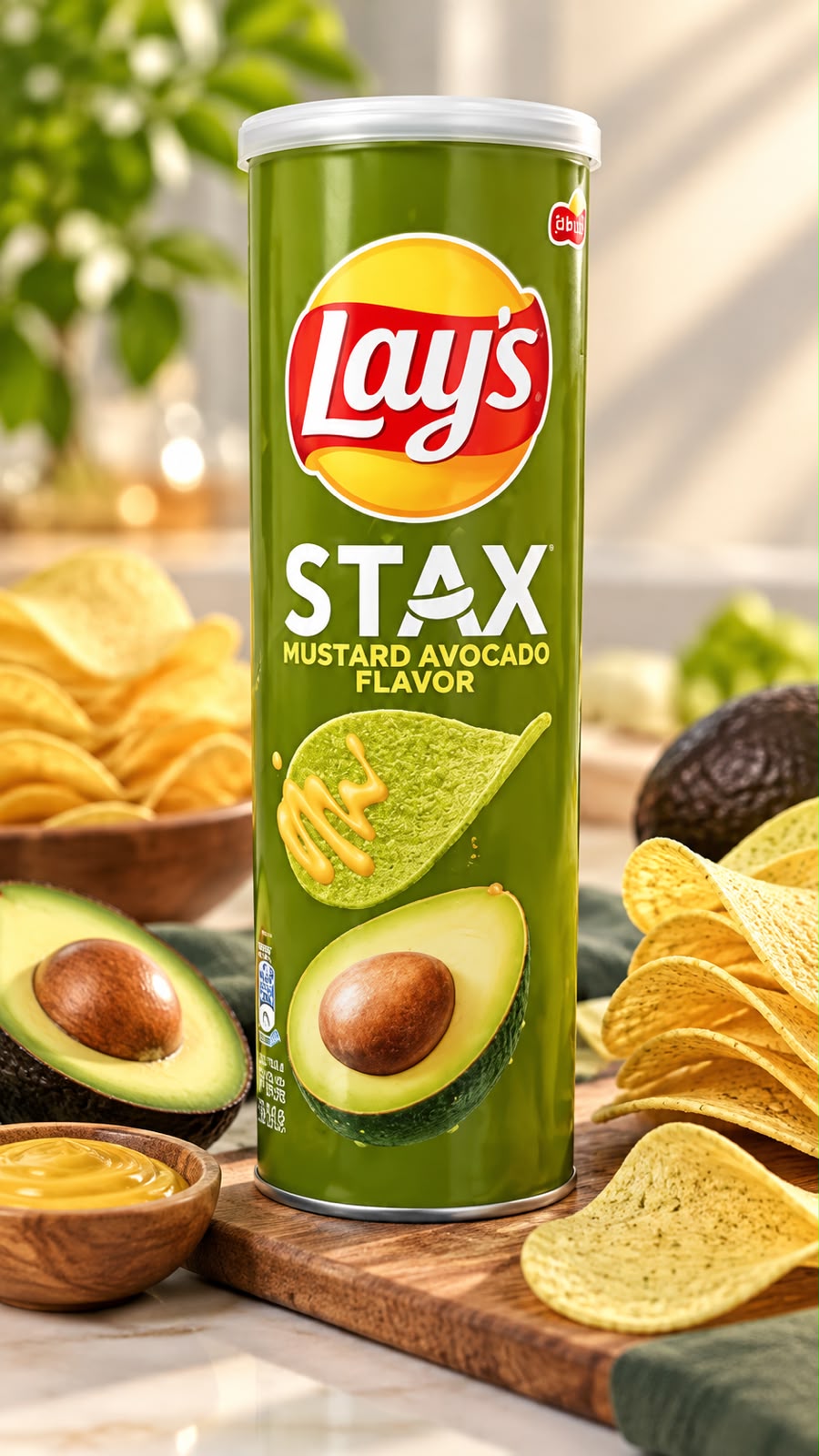 Lays Stax Mustard Avocado Flavor