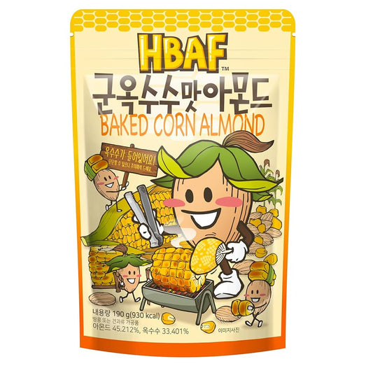 Hbaf baked corn almonds