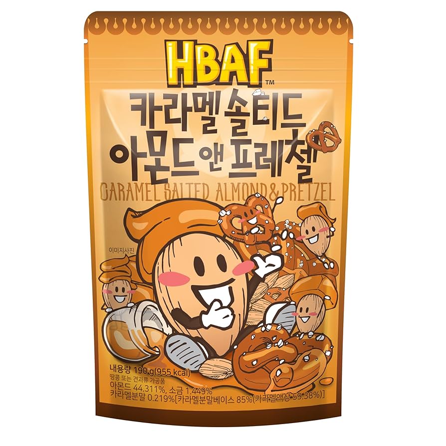 Hbaf salted caramel almonds pretzels