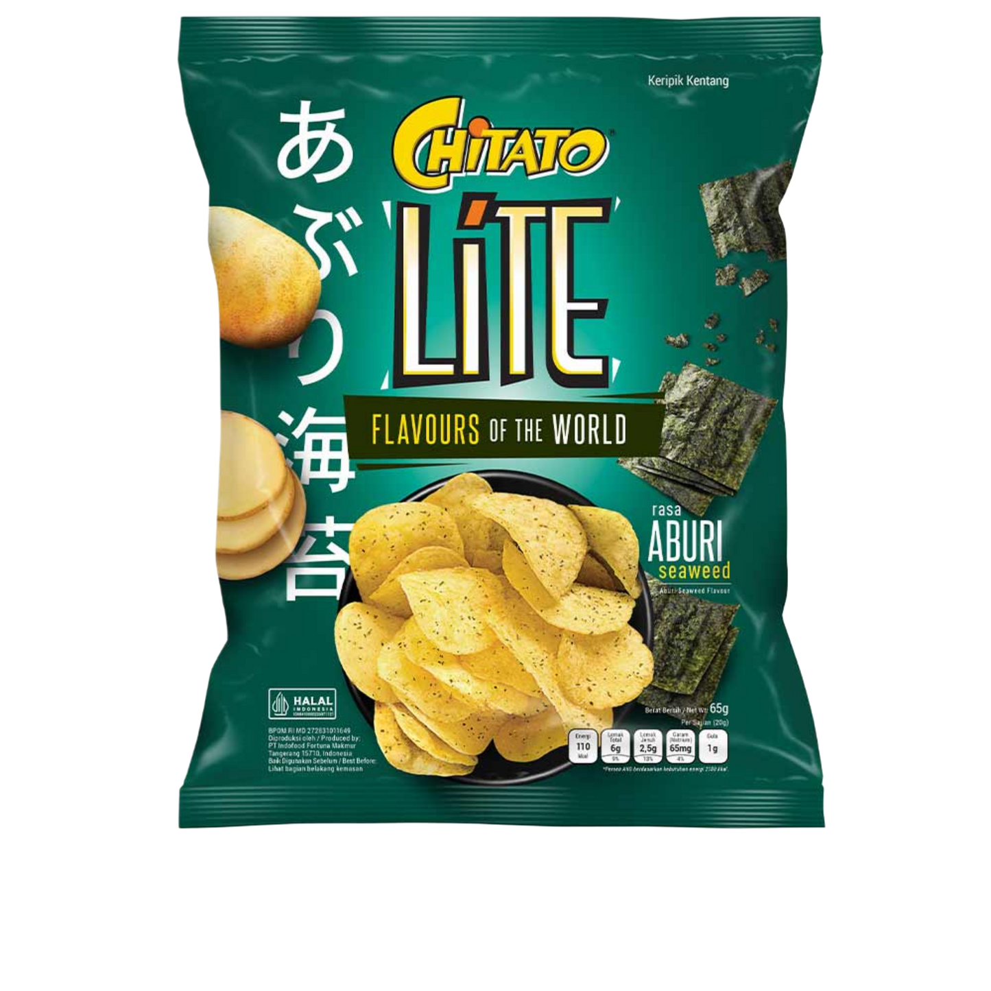 Chitato lite the flavor of the world seaweed