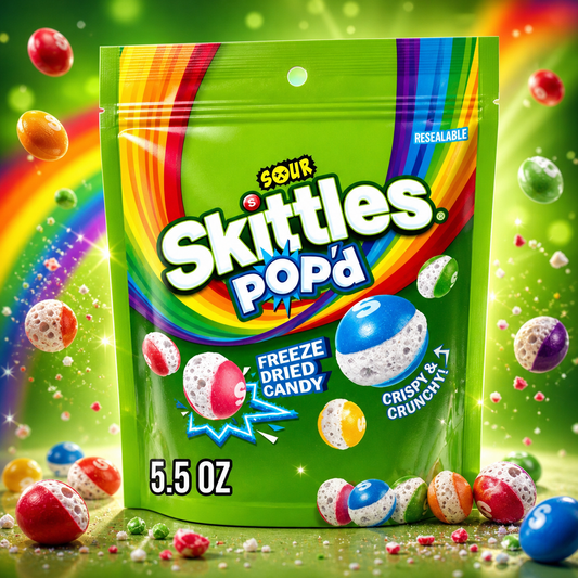 Sour Skittles Pop’d Freeze Dried Candy