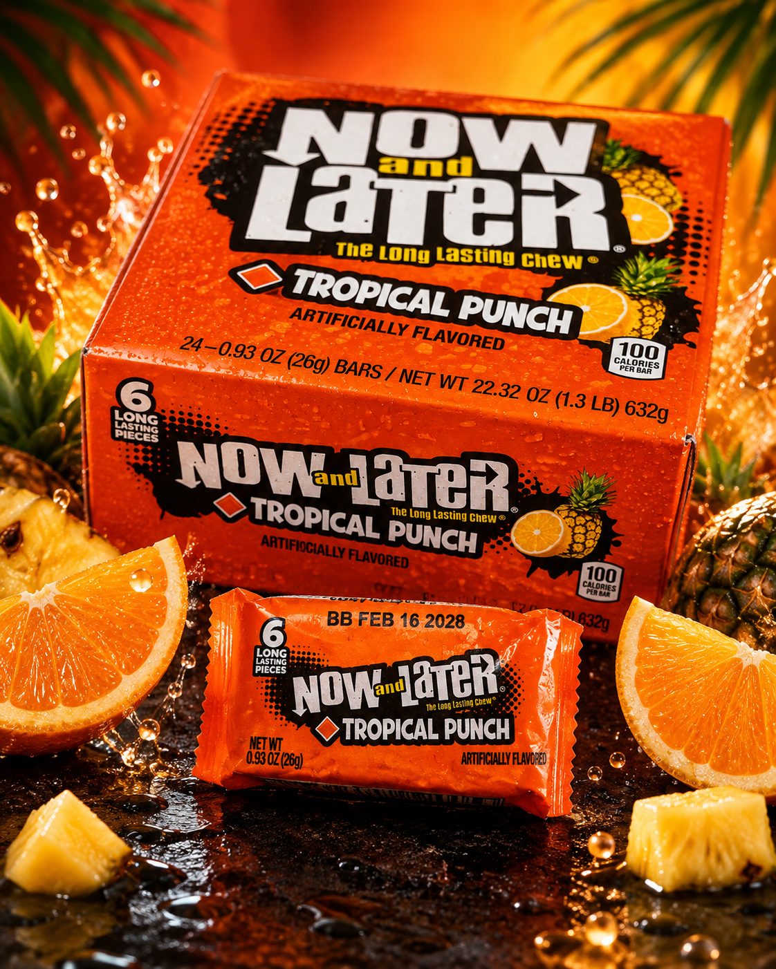 Now & Later Gum Tropical Punch