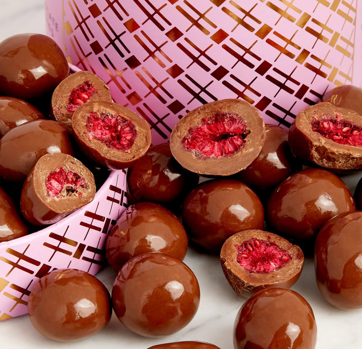 Harrods milk chocolate raspberries