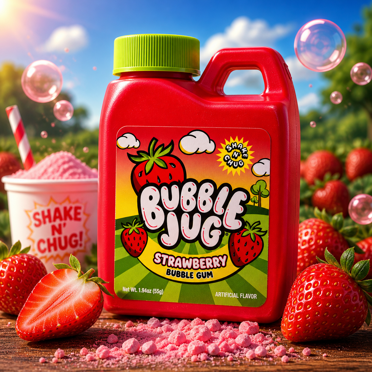Bubble jug strawberry
