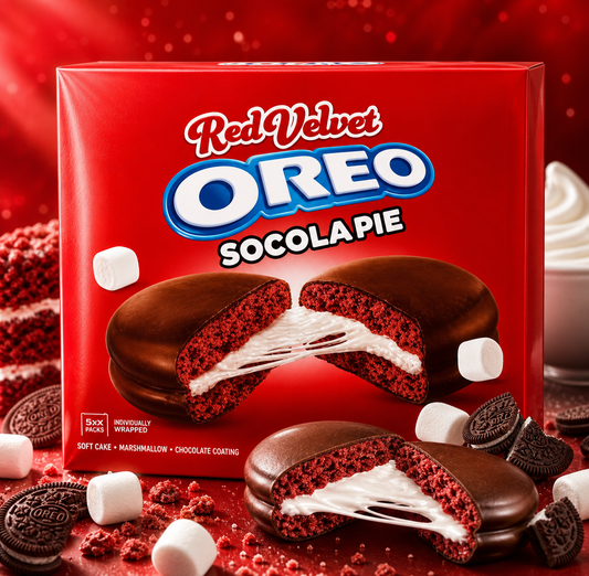 Oreo red velvet socola pie