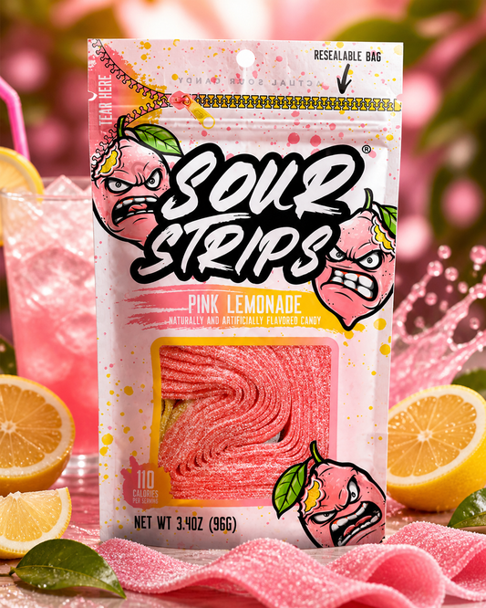 Sour strips pink lemonade