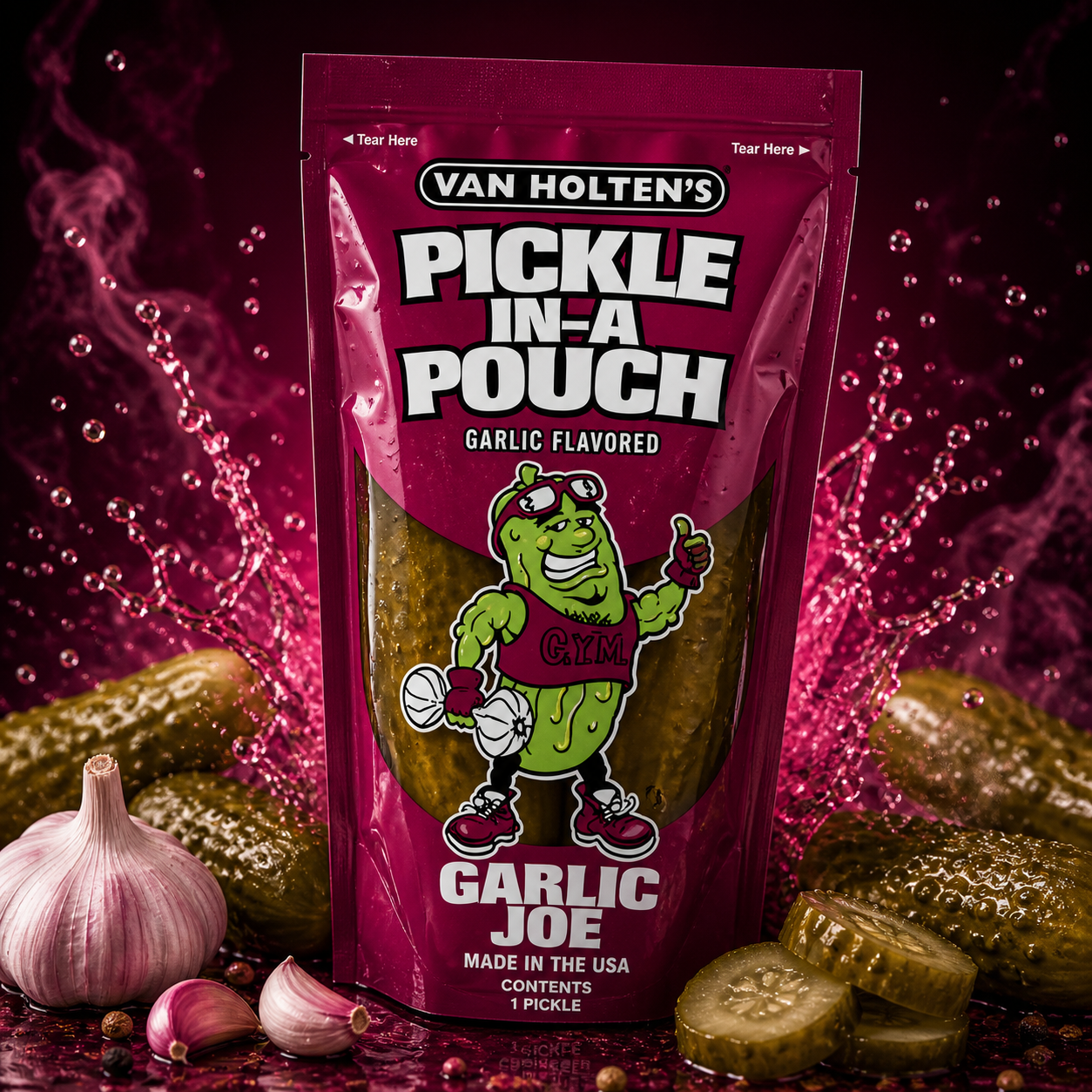 Pickle In A Pouch Garlic Flavor