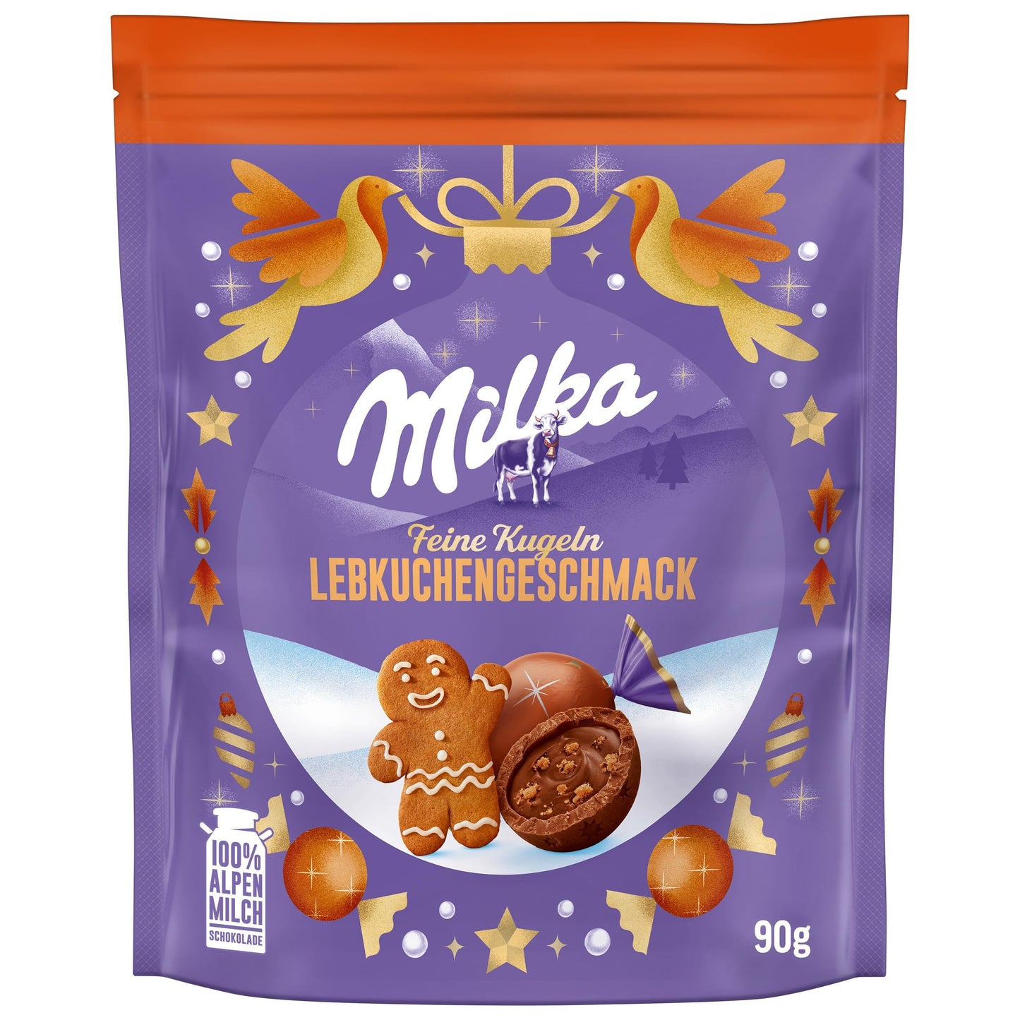 Milka gingerbread balls
