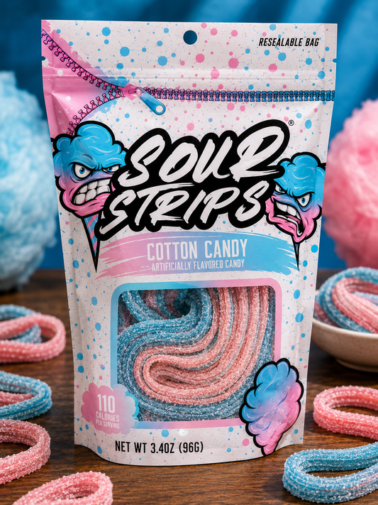 Sour Strips Cotton Candy