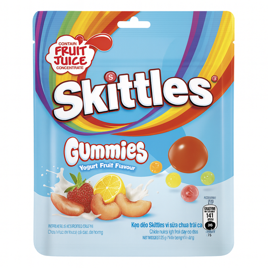 Skittles gummies yoghurt flavored