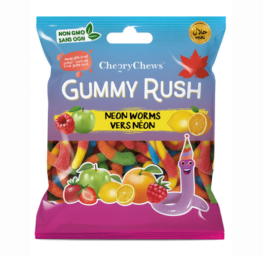 Gummy rush neon worms