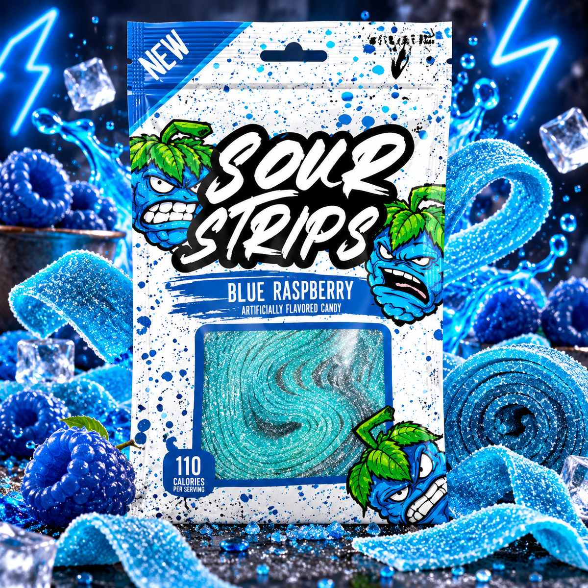 Sour Strips Blue Raspberry