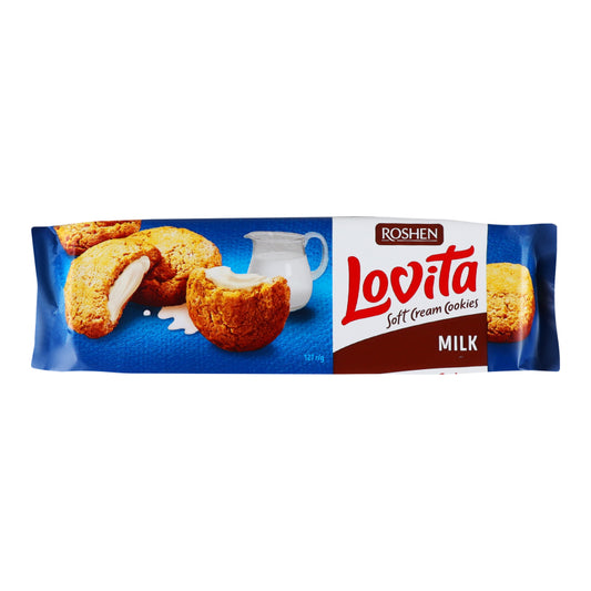 Roshen lovita cookies milk
