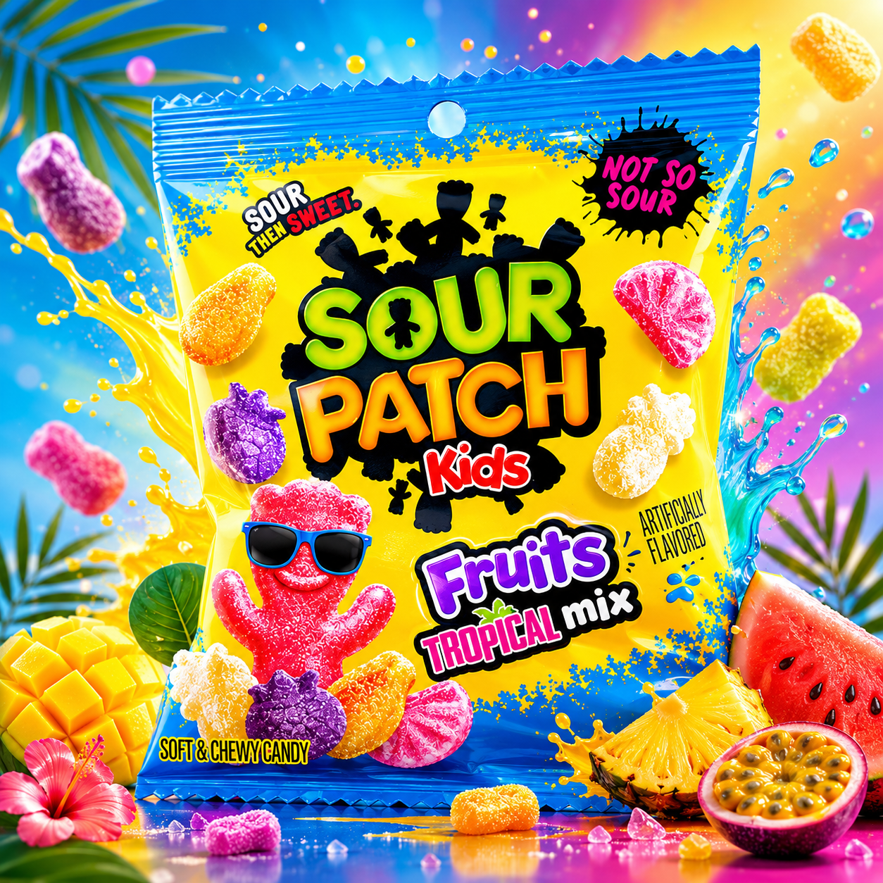 Sour Patch Kids Fruits Tropical Mix