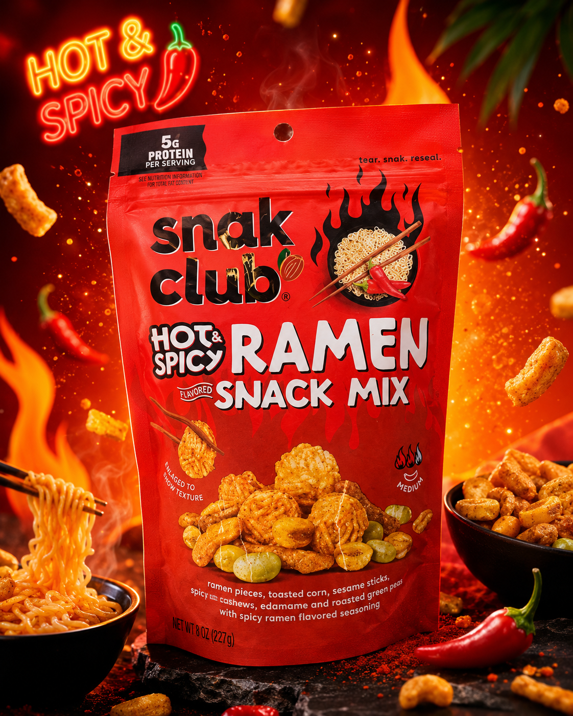Ramen Snack Mix Hot & Spicy