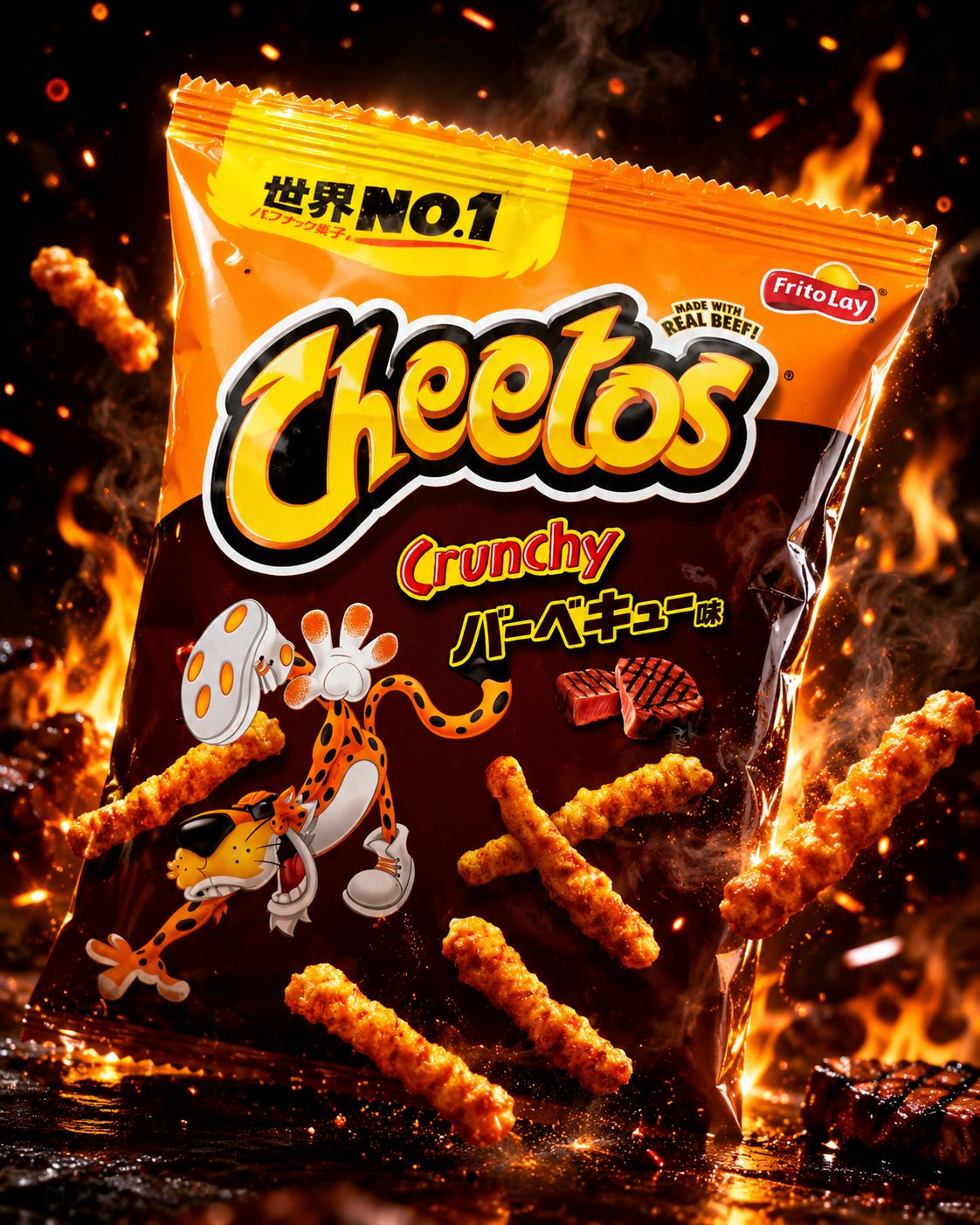 Cheetos Cruncy BBQ Flavor