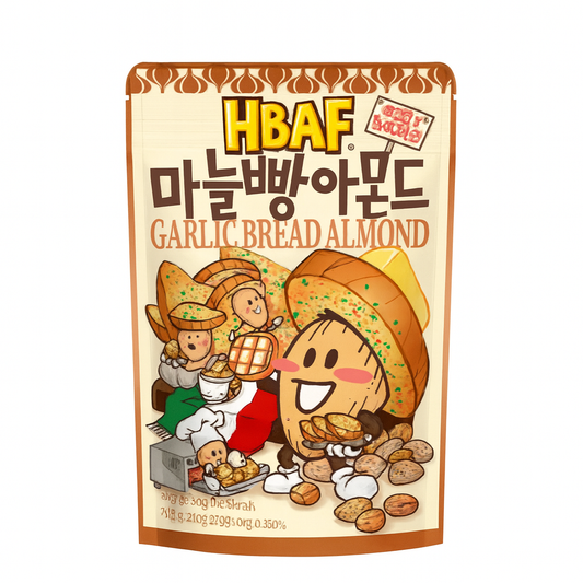 Hbaf garlic bread almond