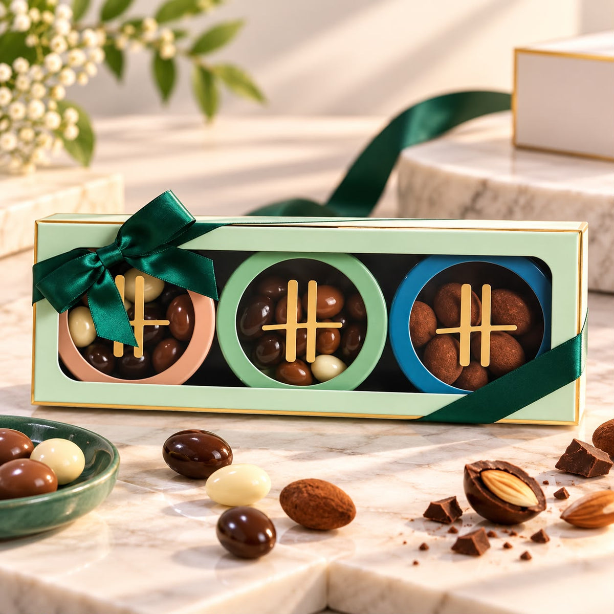 Harrods Mini Drum Chocolate Nuts Collection
