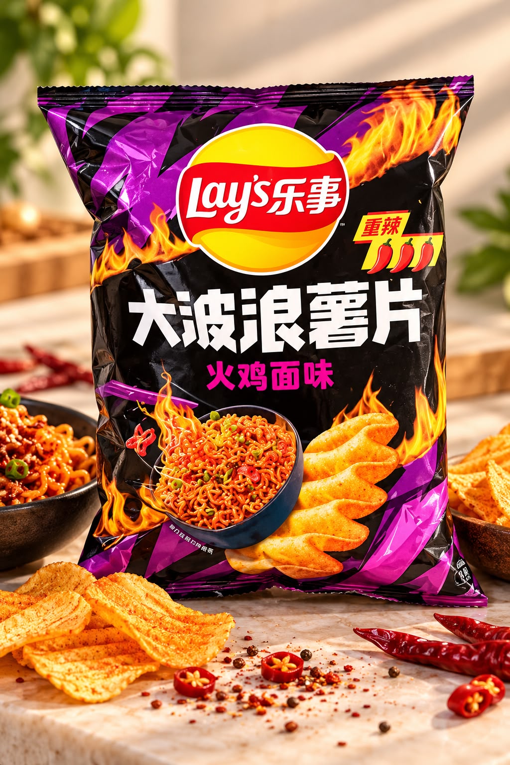 Lays Spicy Chicken Ramen Flavor