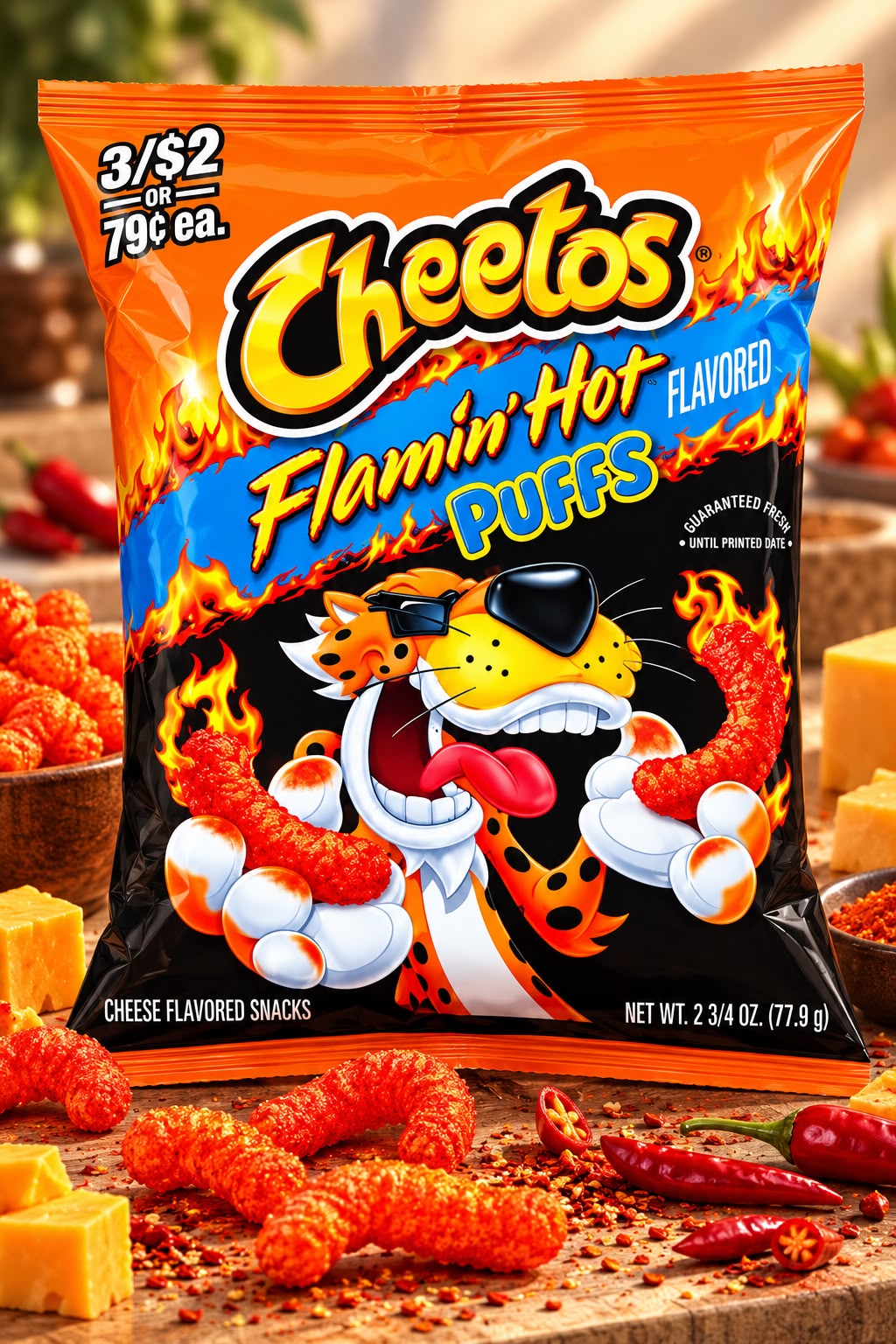 Cheetos Flamin Hot Puffs
