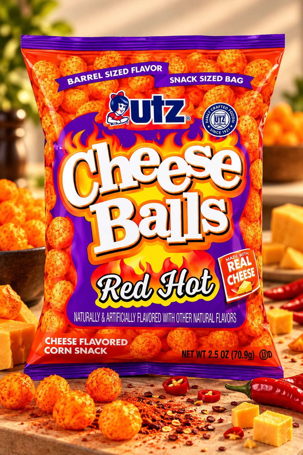 Cheese Balls Red Hot