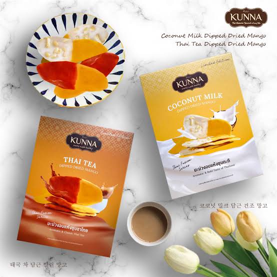 Coconut milk dipped dried mango