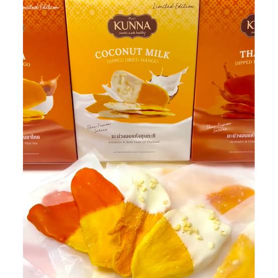 Coconut milk dipped dried mango