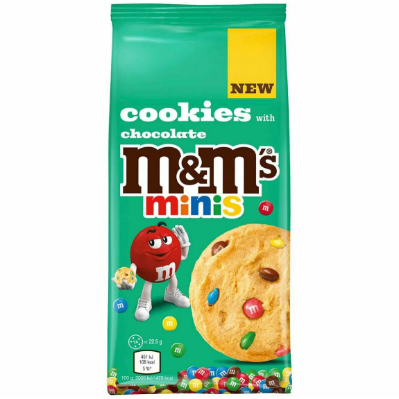 Cookies and chocolate m&ms minis